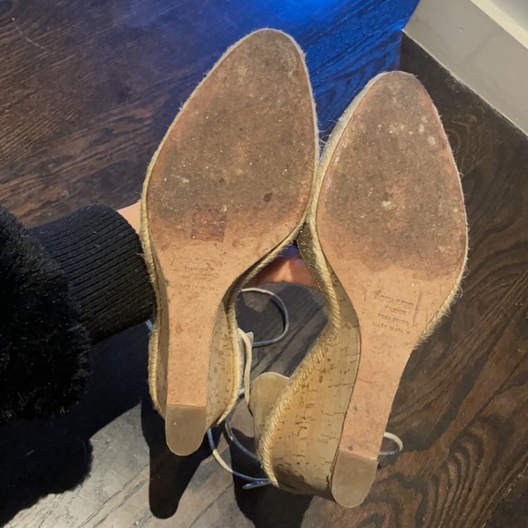 Sparkly Aquazzura gold glitter wedges sz41 (10) - Picture 5 of 9